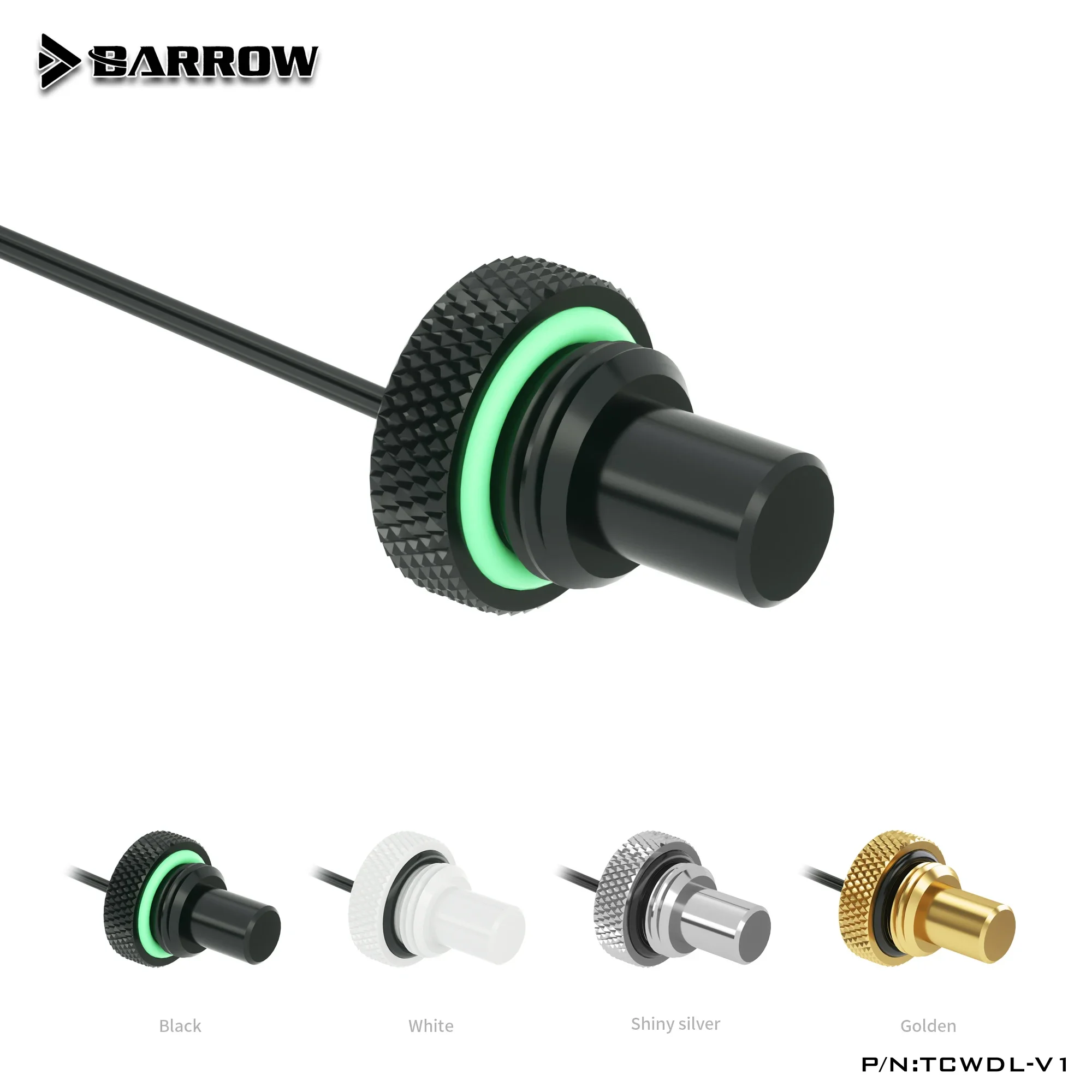 Barrow Temperature Sensor Stop Fitting G1/4'' 10K with 8mm (Short) 15mm (Long) Water Cooling System plus 30cm TCWD-V1/TCWDL-V1