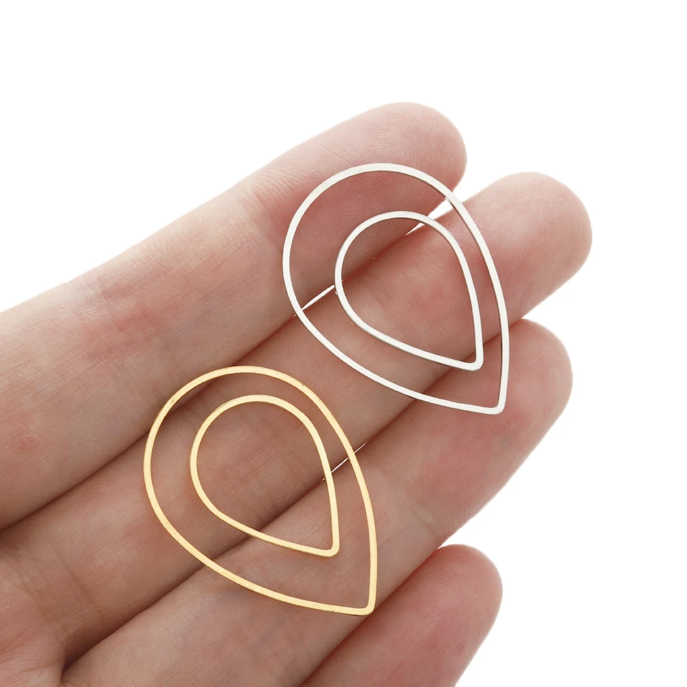 

20 шт. латунные разъемы в форме капли, обруч-капля для DIY ожерелья, браслеты, висячие серьги из смолы, аксессуары для изготовления ювелирных изделий