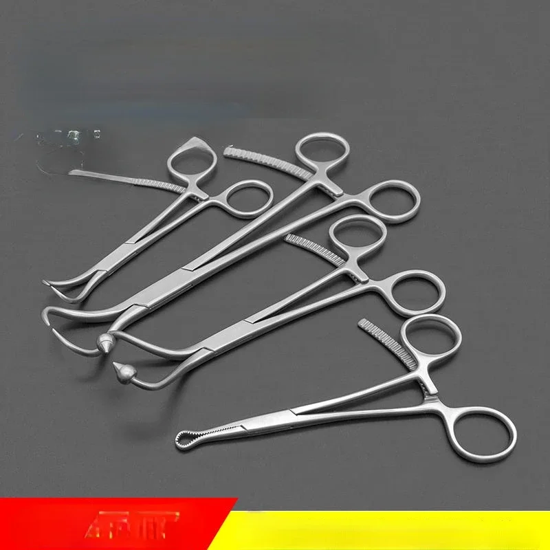 Stainless steel multi tooth bone holding forceps, point reduction forceps, holding plate forceps, pointed fixed forceps
