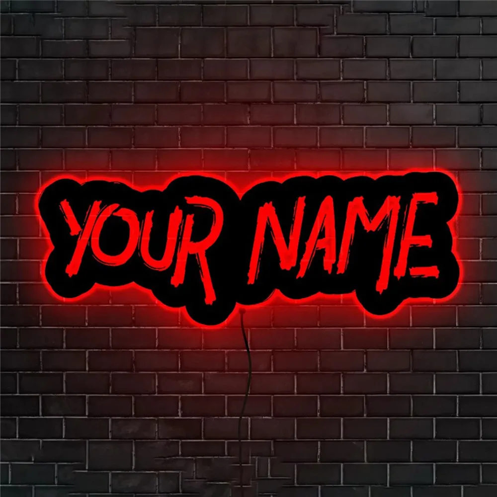 Personalized Custom Name/Text/Number/Game Tag/ID LED Wall Lamp Colorful Neon Sign Light for Home Gaming Room Bedroom Decoration