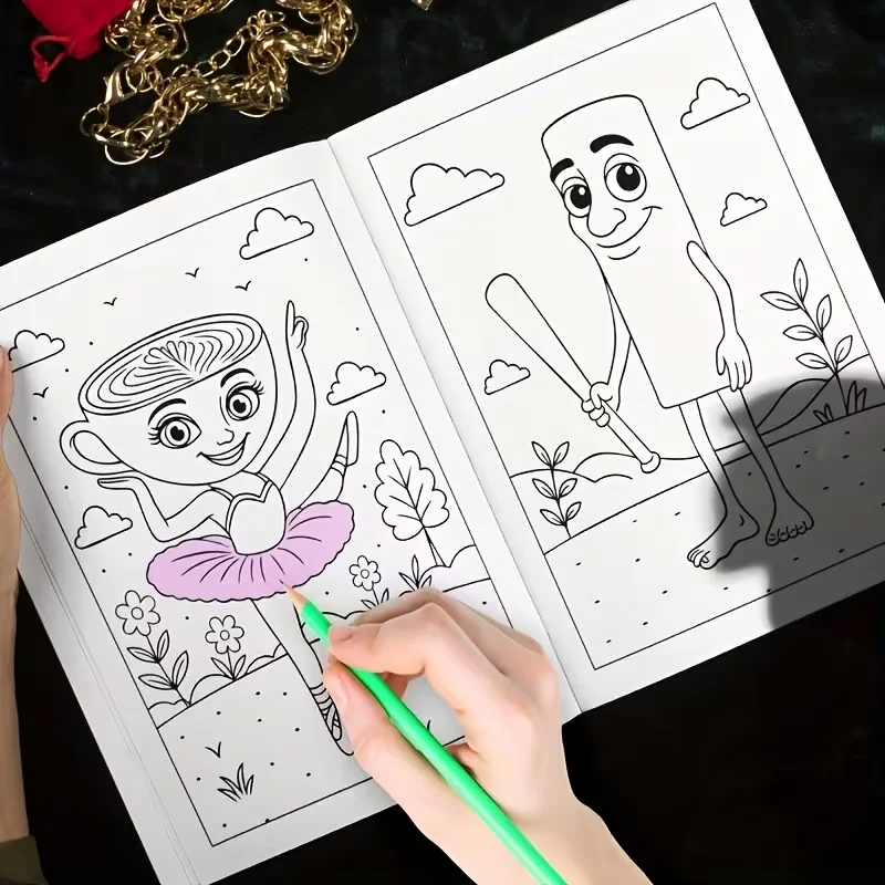 

24-страничная книжка-раскраска с итальянской мозгом, забавные мем-животные, персонажи мультфильмов для взрослых и подростков, веселый контент