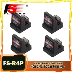 FLYSKY FS-R4P 4CH 2.4G IPX4 방수 리시버, 3.5-8.4V 내장 단일 안테나, RC 자동차 ANT 프로토콜 송신기용, 1 개, 2 개, 4 개