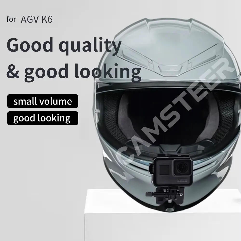 for AGV K6 Helmet Custom Aluminium Chin Mount for GoPro Hero 13 12 11 Insta360 X4 X3 Acepro DJI Action 5pro 4 Camera Accessories