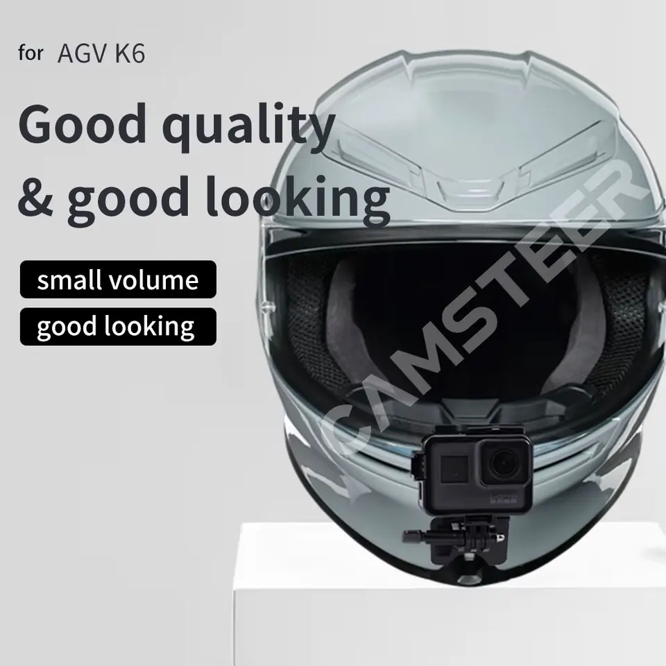 agv helmet camera mount K3 SV Chin For GoPro, Insta360, DJI, & more Chin Mounts The best AGV Sportmodular helmet action camera Chin Mount motovlog setup for AGV K6 Helmet Custom