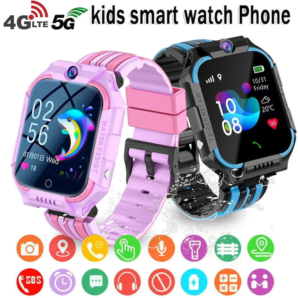 

Для Xiaomi Kids SmartWatch 4G/5G SIM-карта, камера вызова, GPS-местоположение, SOS, защита от потери, IP67, водонепроницаемые умные часы для ios, Android, подарок