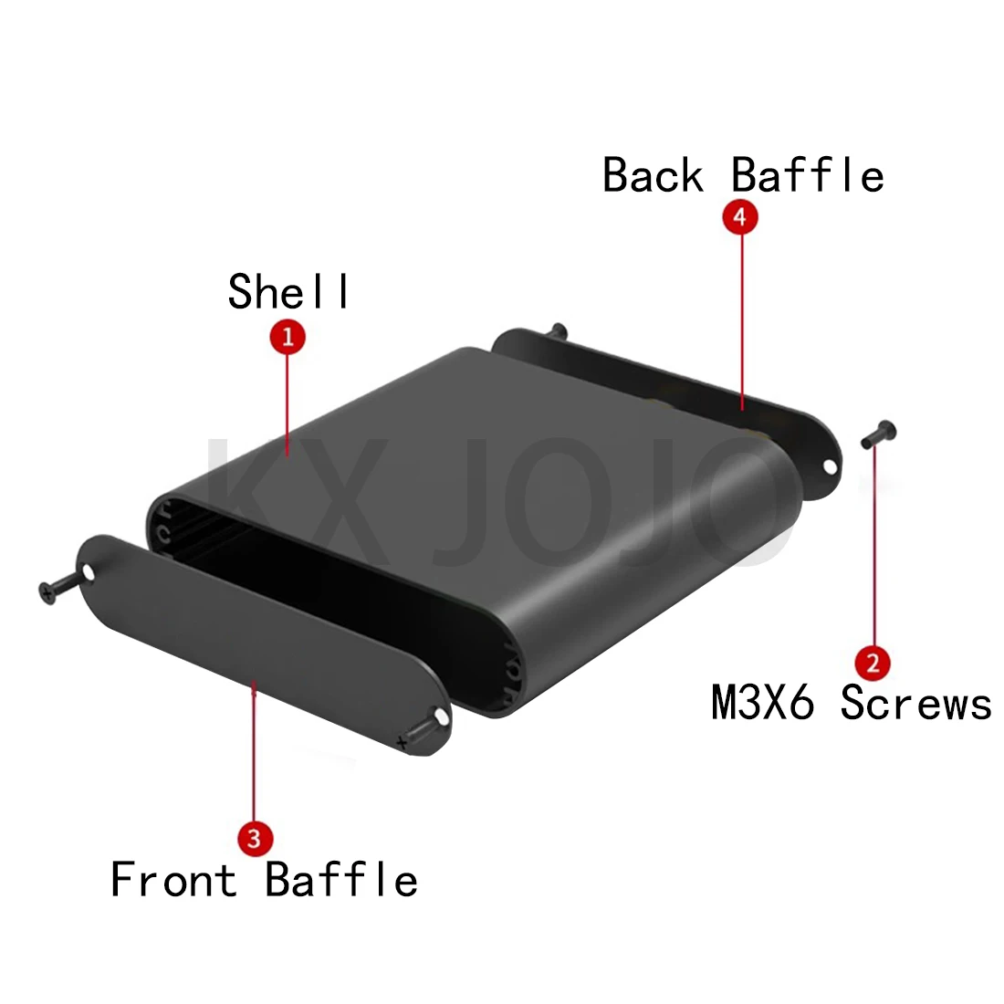 Aluminum Enclosure 110*28*100mm Integrated Waterproof Case Black PCB DIY Instrument Electronic Project Protective Box