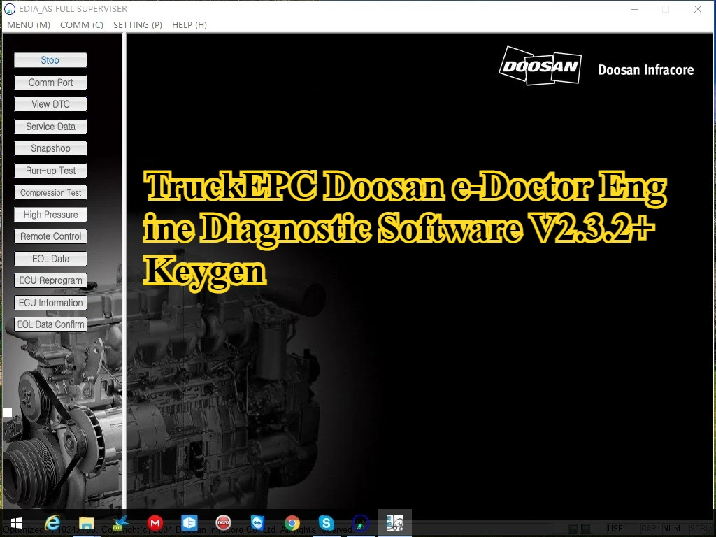 

Программное обеспечение для диагностики двигателя TruckEPC Doosan E-Doctor V2.3.2+ Keygen