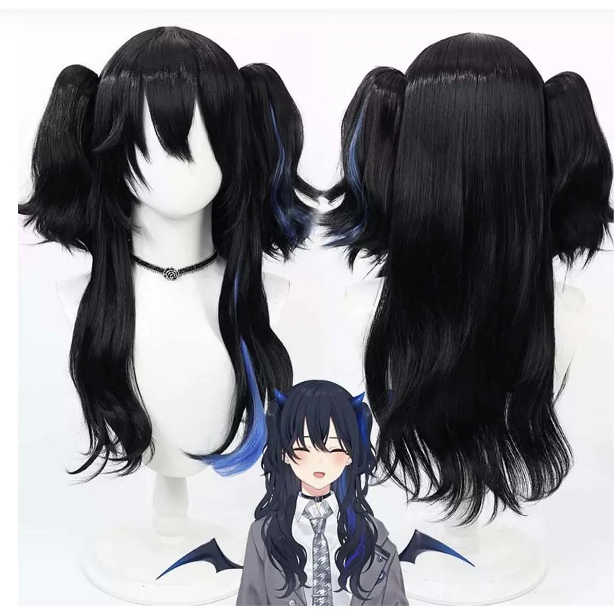 

VTuber Ichinose Uruha Cosplay Long Black Wig