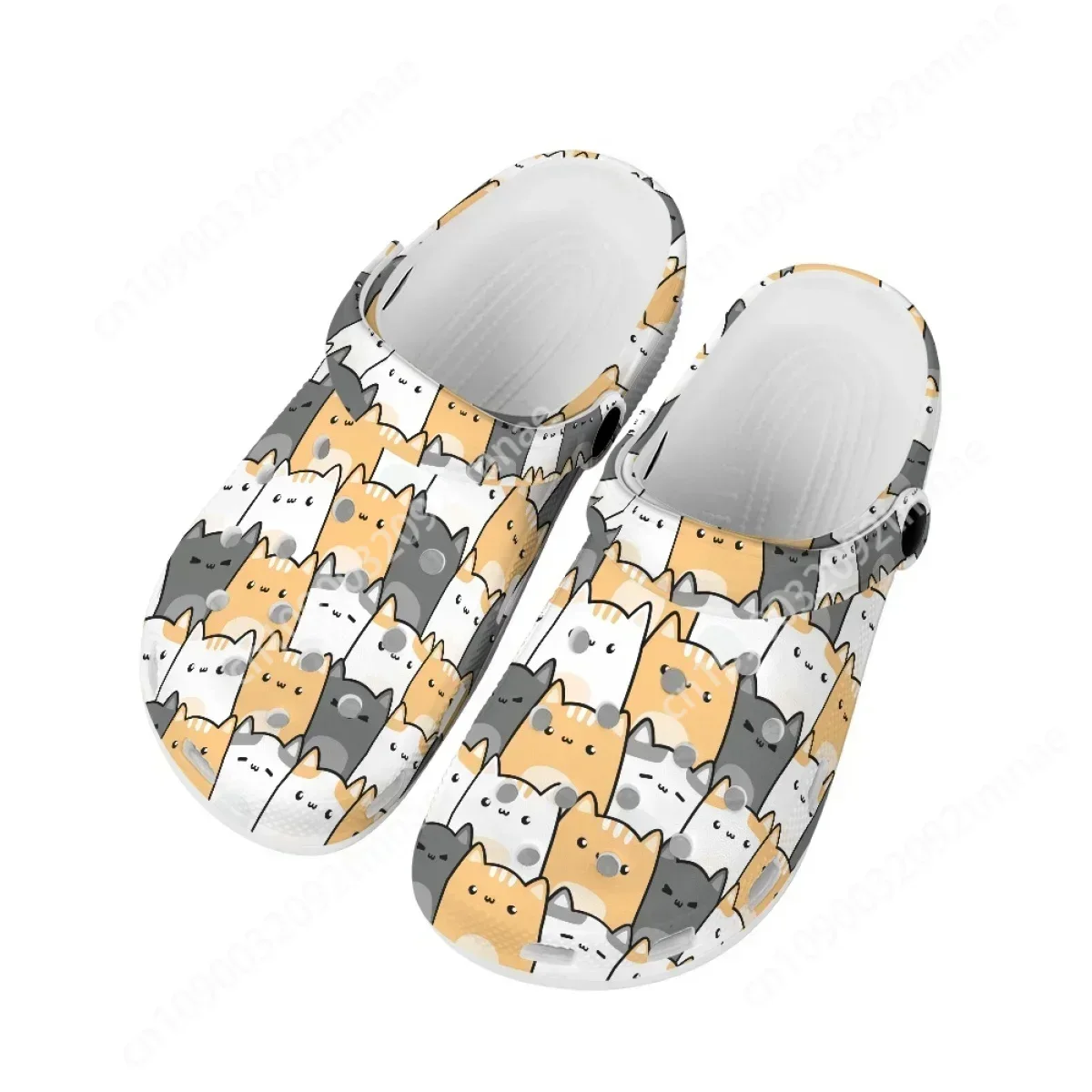 

Cute Cats Cartoon Teenager Clogs Lightweight Slip-on Slides Sandals Wear Resistant EVA Girls Boys Hole Shoes Flats Custom