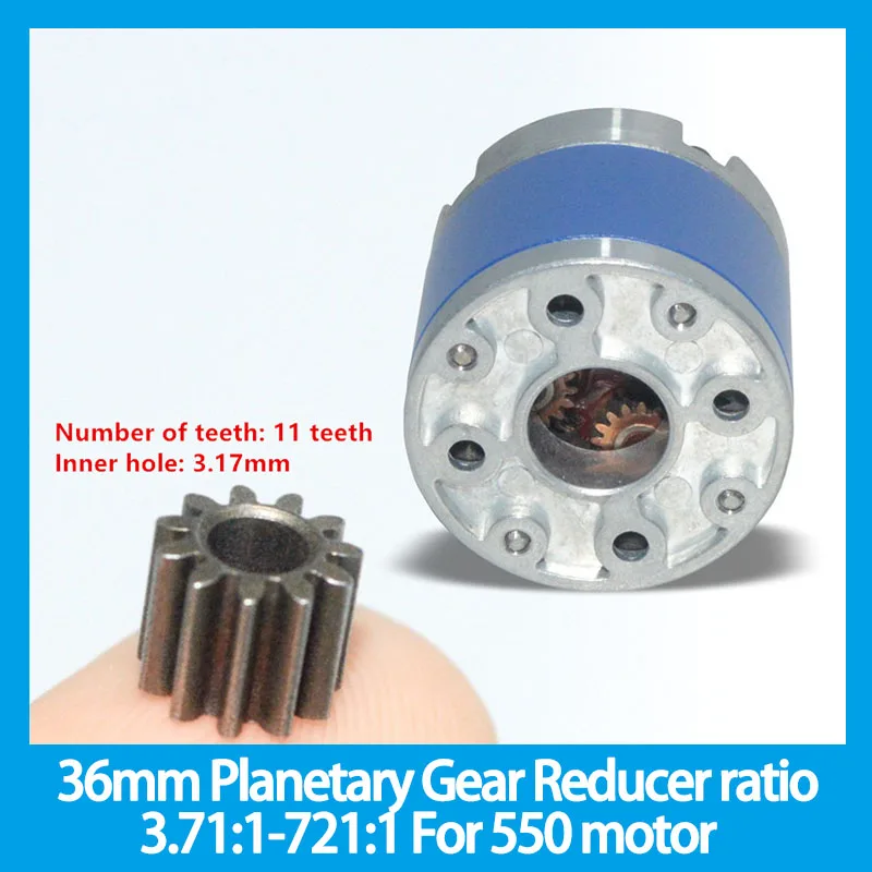 36mm planetarny reduktor przekładniowy stosunek 3.71:1-721:1 do 550 silnik