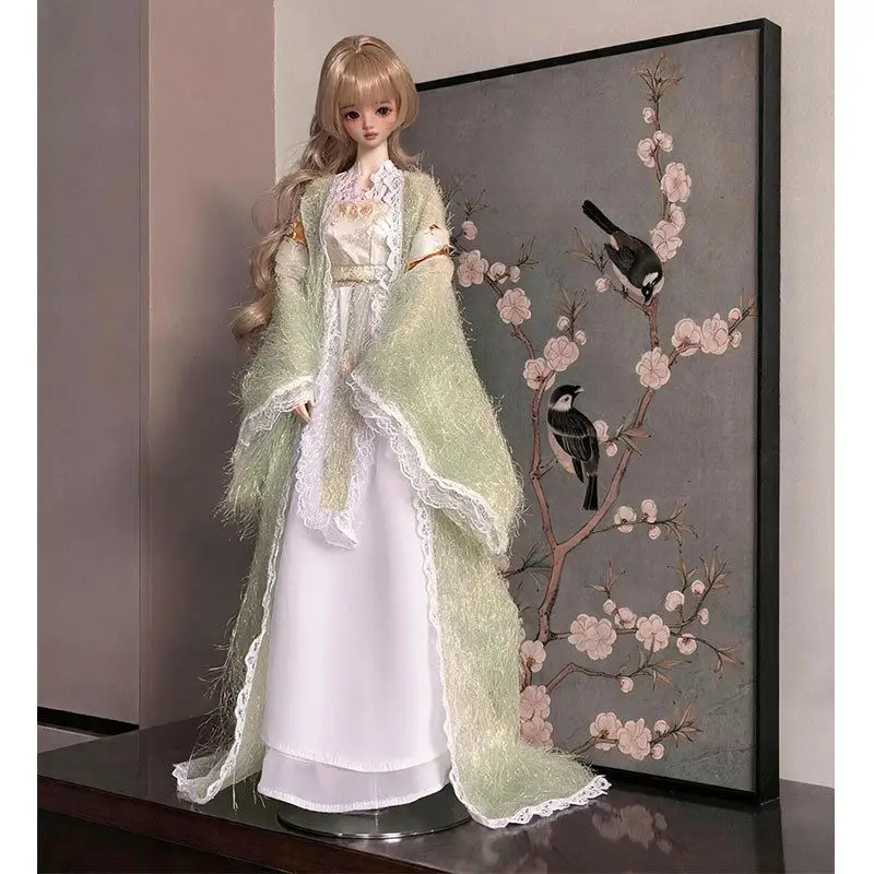 Embroidery Hanfu Gown Bjd Dolls Clothes Exquisite Oriental Style Doll Clothing Gift for 1/3 60Cm Bjd Dolls Wear Outfit Change