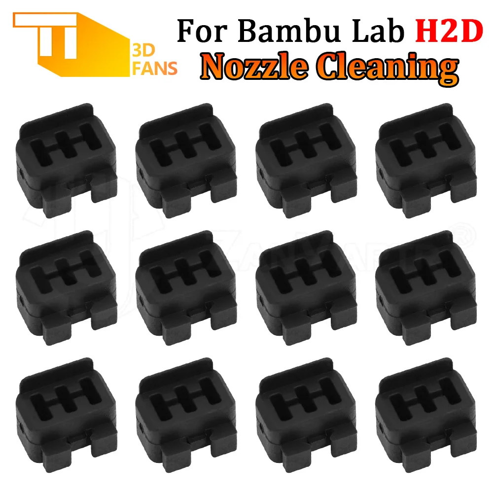 

For Bambu Lab H2D Nozzle Wipe Brush Hotend Wiper Silicone Brush For 3D Printer Accessories