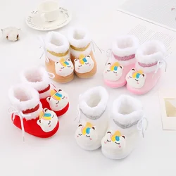 Stivali per neonati scarpe Cute Cartoon Boy Girl Toddler Winter peluche Snow Booties calde scarpe da culla per neonati