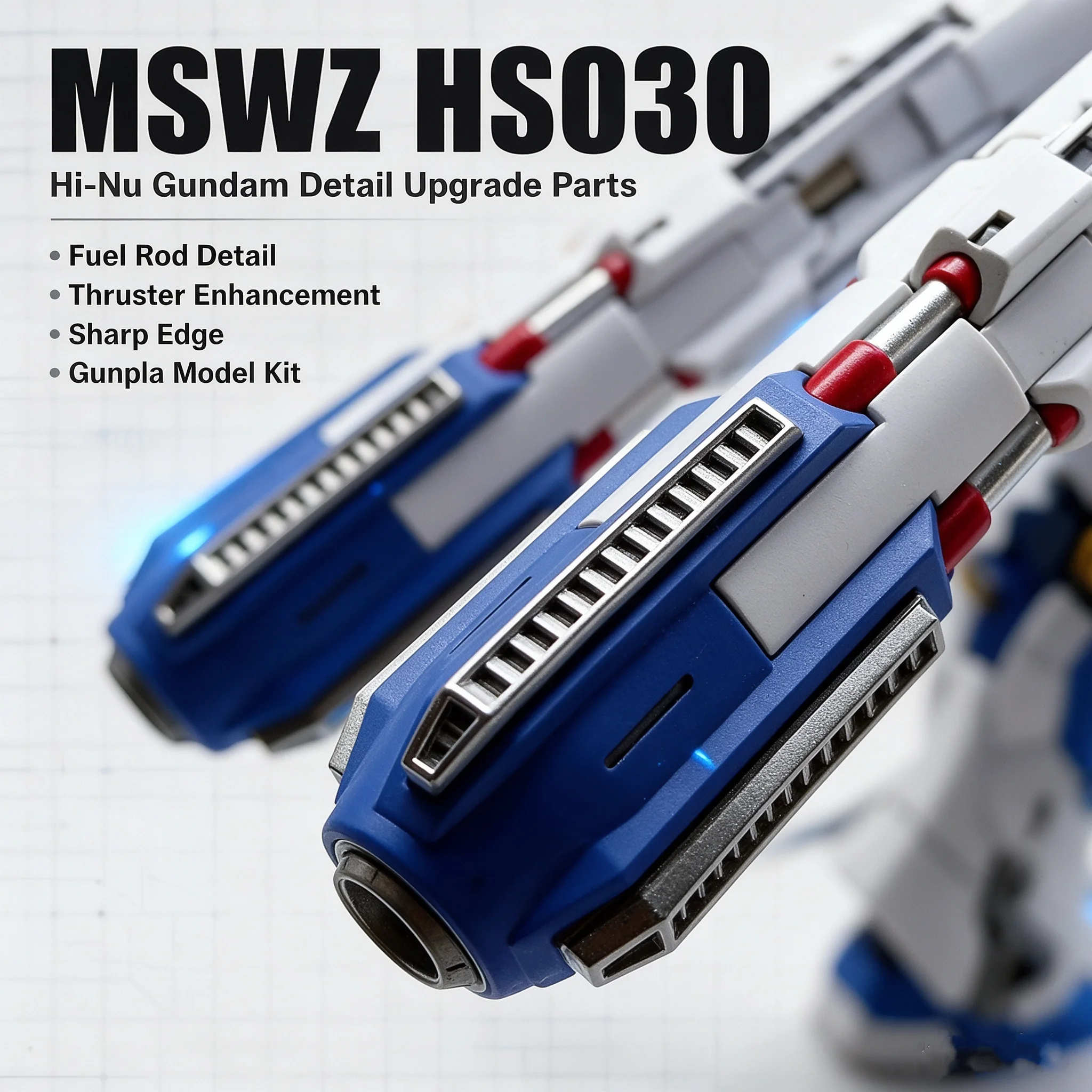 MSWZ HS029 HS030 Gunpla Universal Backpack Hydraulic Cylinder RG Hi Nu Gundam Fuel Thruster Mod Kit Parts
