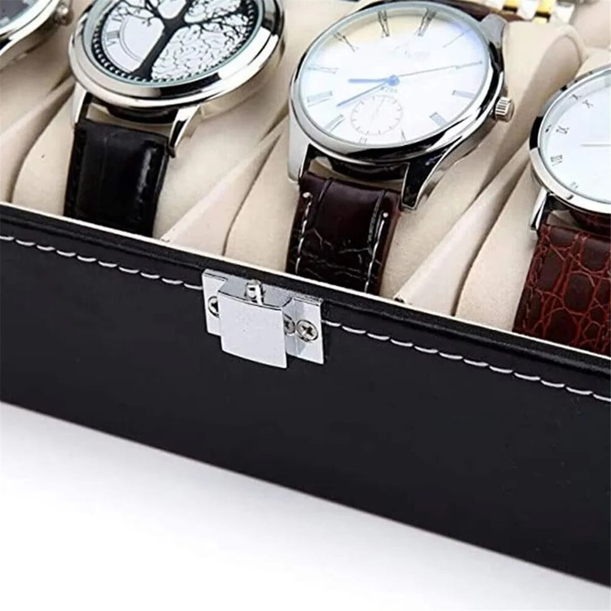 ELBA_PU Leather Watch Display Box Collection Storage Rack Box Jewelry Storage Box Watch Storage 12-Digit Watch Box