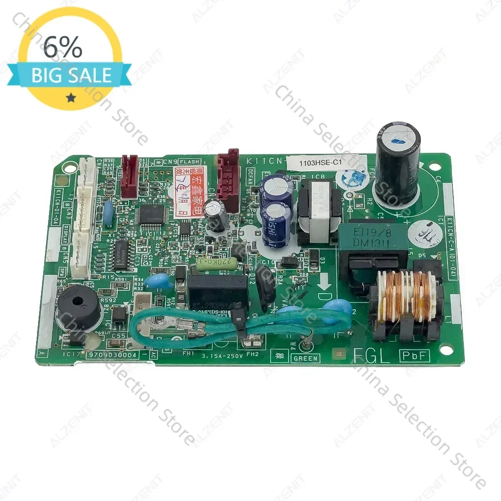 Usado para placa de Control de aire acondicionado Fujitsu K11CN-C-A(01-04) circuito PCB K11CN-01-04 9709030004 piezas de acondicionamiento