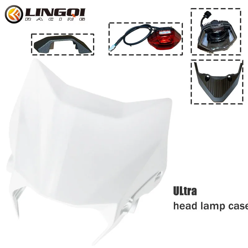 LINGQI RACING Motorcycle Plastic Original Front Lamp Cover Large Lamps Shade For SURRON SUR RON Ultra Bee Sur-Ron Accessories