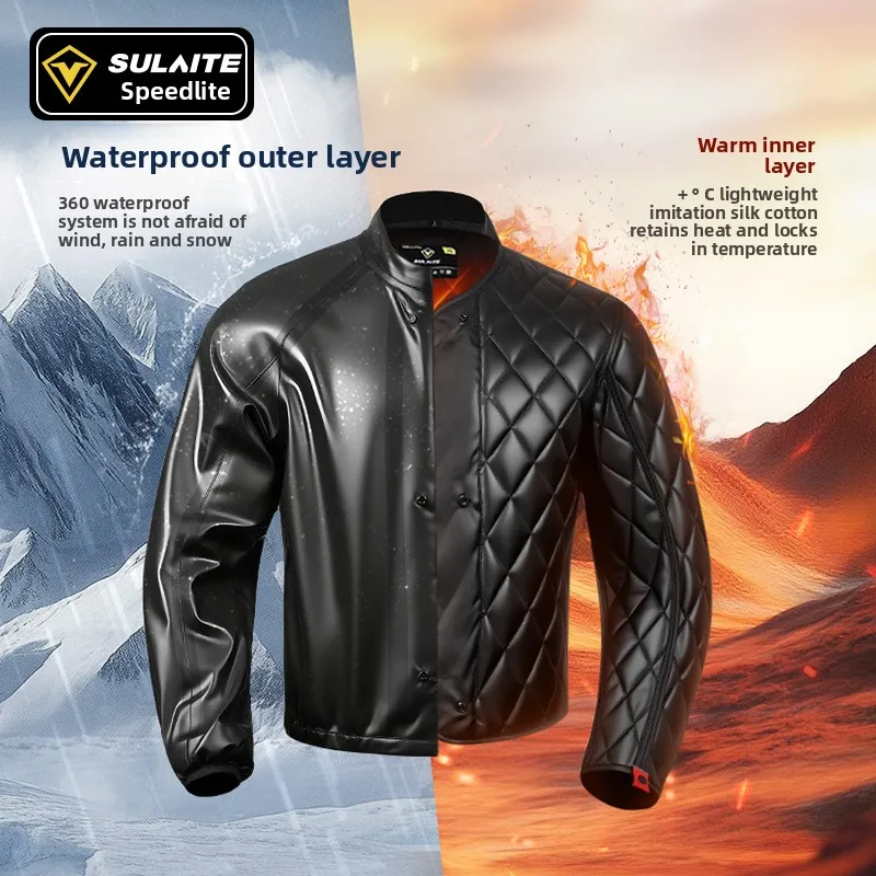 Winter Locomotive Racing Suit Motorcycle Riding Suit Set Anti-drop Warm Waterproof Knight Equipment Motorcycle Clothes