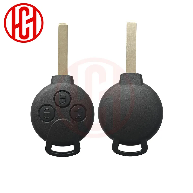 3 ボタン車リモートスマートキーメルセデス · ベンツスマートフォーツー 451 2007-2013 433Mhz PCF7941 ID46 チップキーレスエントリートランスミッター