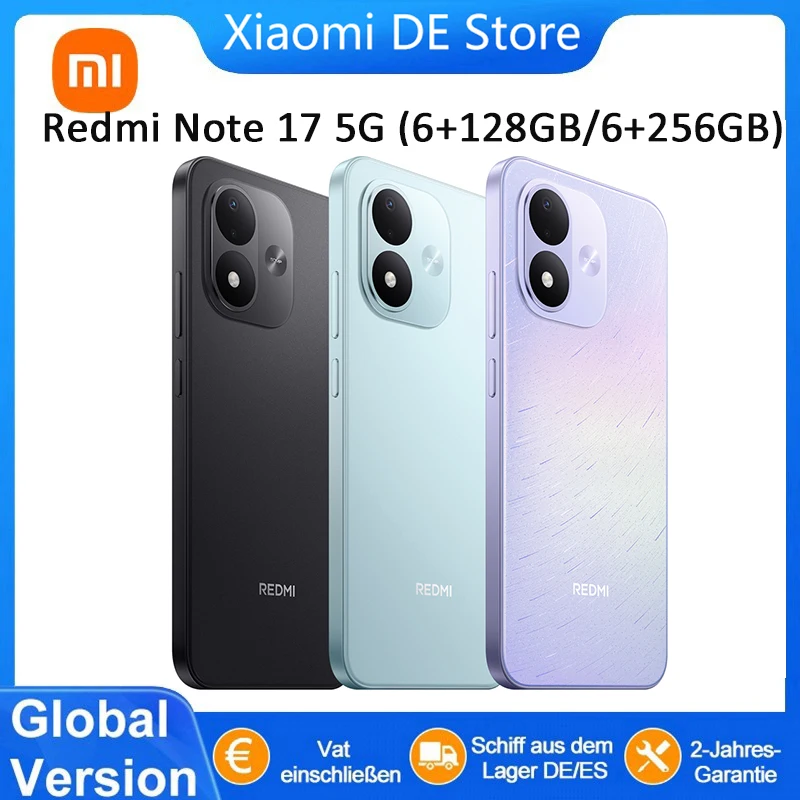 Versión Global REDMI Note 17 5G NFC Smartphone, Pantalla AMOLED FHD de 6.99R…