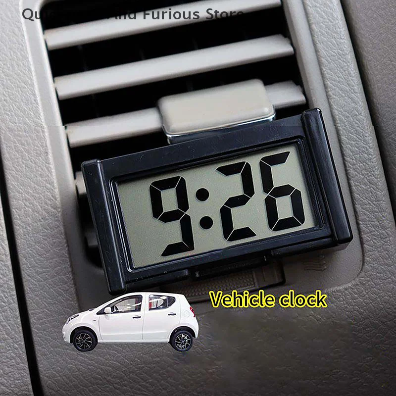 【MO】Mini Digital Clock Large Screen Car Dashboard Electronic Clock Self-adhesive Mini Clock Car Clock For Truck Dashboard