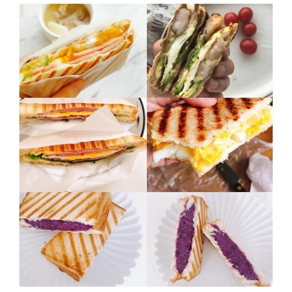 Sartén tipo sándwich de aleación de aluminio, antiadherente, extraíble, multifuncional, fácil de limpiar, para hacer panini y queso a la plancha, para el desayuno