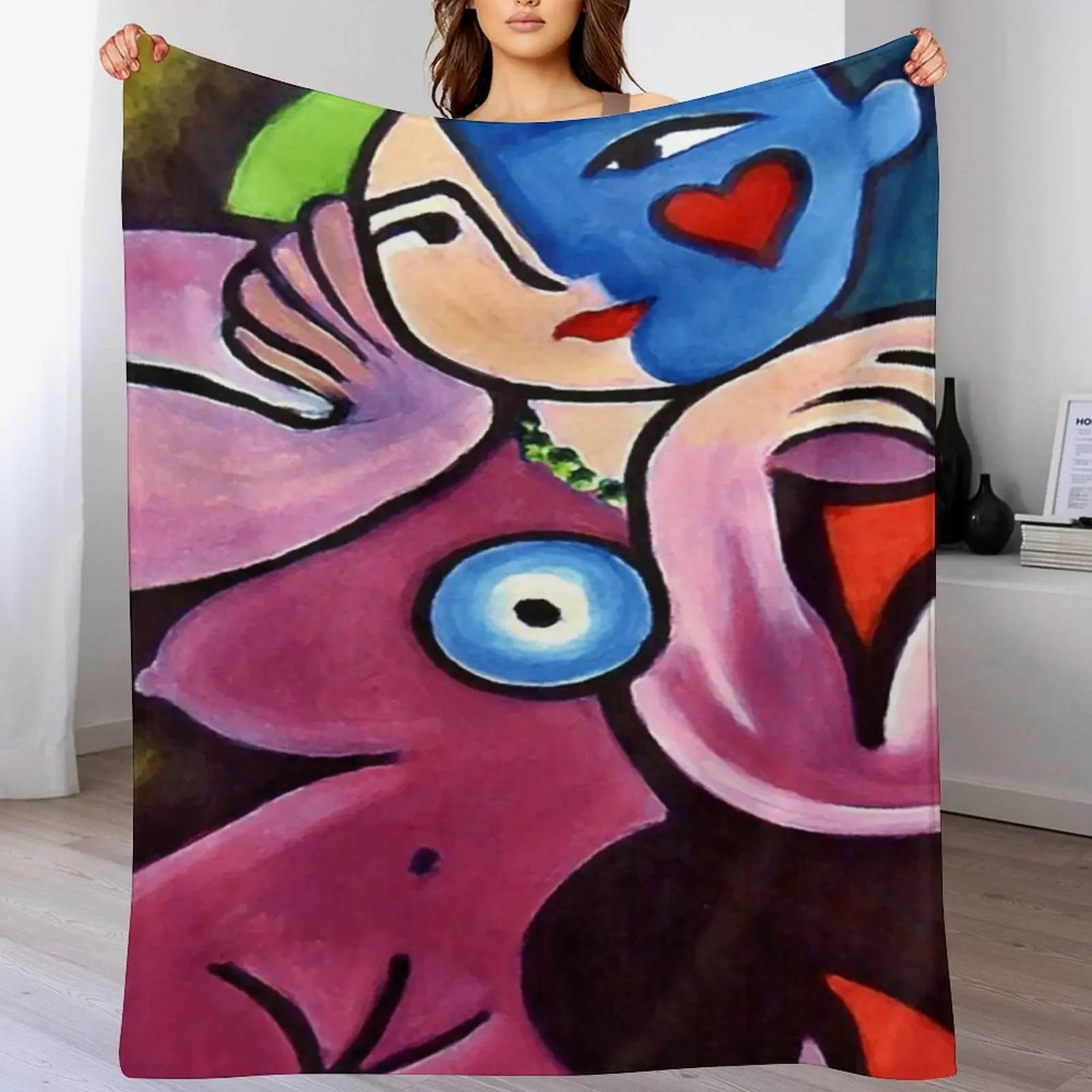 

Woman Thinking Throw Blanket christmas decoration Soft Beds Luxury Beach Blankets