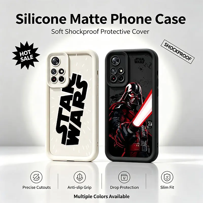 Stars W-Wars Anime Shockproof Phone Case For Xiaomi Redmi Note 8 9S 10S 11 Pro Plus 12S 13 Pro+ 14S 15 Pro Plus Cover