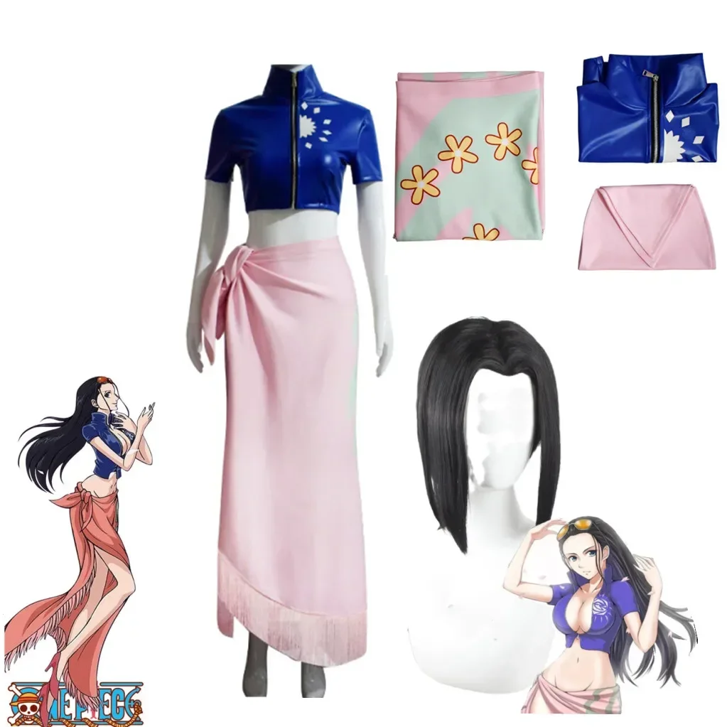 

Anime One Piece Nico Robin Miss Allsunday Cosplay Costumes Sexy Uniform Wig Glasses Halloween Costume for Women Girls