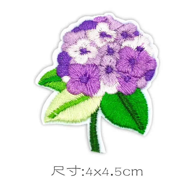 Fabric Flowers Applique Patch Clothes Stickers,Roses,Hydrangea,Sunflower Embroidery Iron On Patches For Clothing,Dress,Shirt