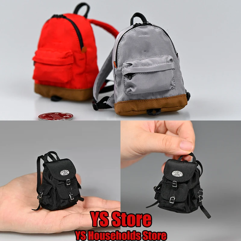 1/6 Soldier Mini Backpack Accessory Classic Logo Print Bag Scene Ornament Toys For 12" Man Female Action Figure Hobby Collection