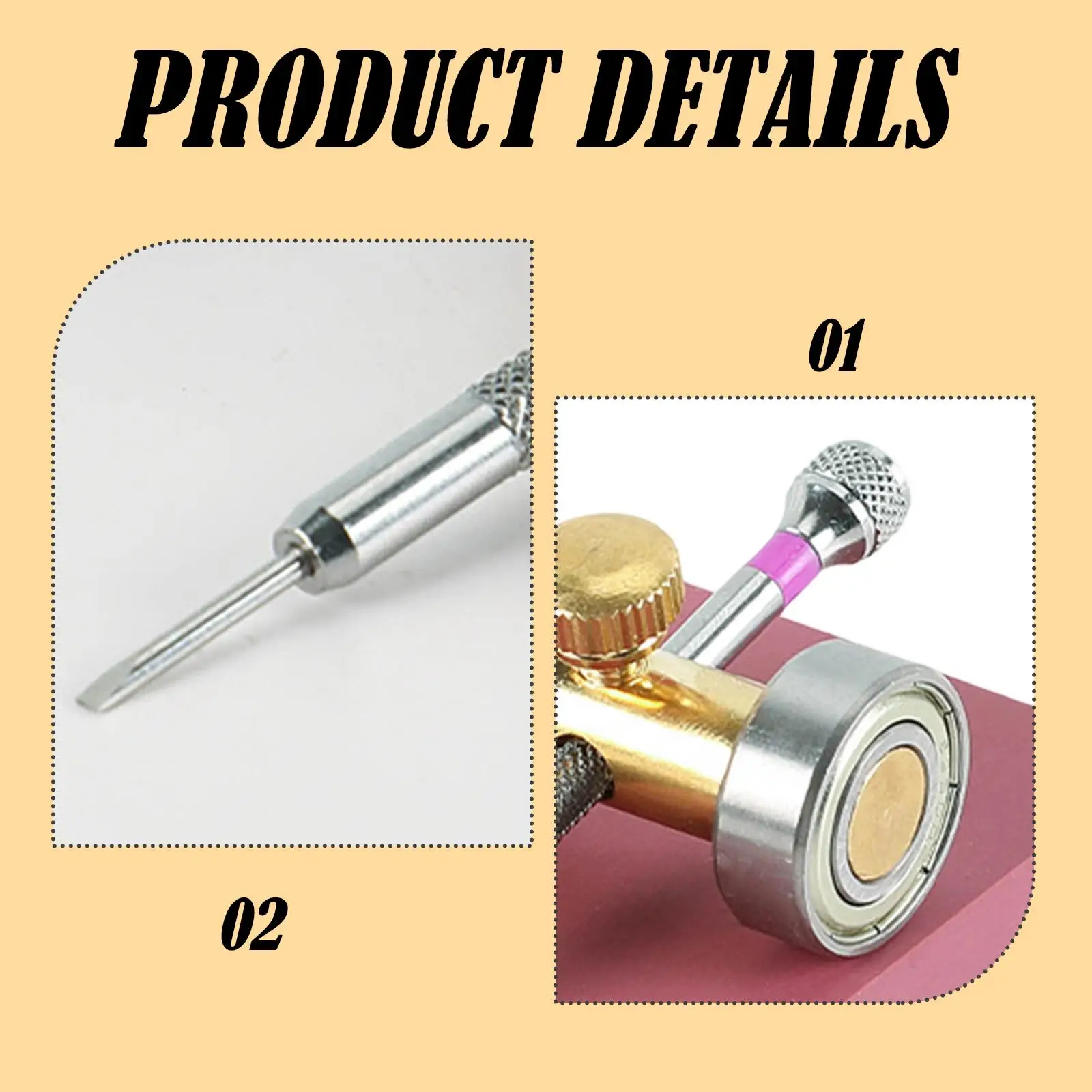 

Watchmaker Screwdriver Sharpening Tool Practical Supplies Men Women Portable with Sharpening Stone Screwdriver Sharpening Holder