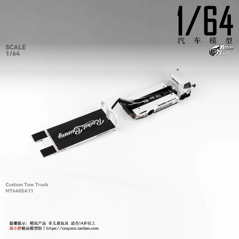 MicroTurbo 1/64 صاروخ الأرنب مخصص شاحنة سحب DieCast نموذج سيارة محاكاة تحصيل عرض ثابت سيارات نموذج الصبي لعبة هدية