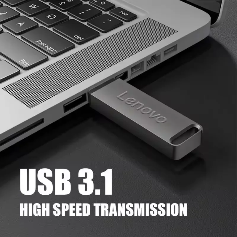 Lenovo-Clé USB 3.1 haute vitesse, clé USB en métal étanche, mémoire USB de type C pour les reviede stockage d'ordinateur, 2 To, 1 To, Original