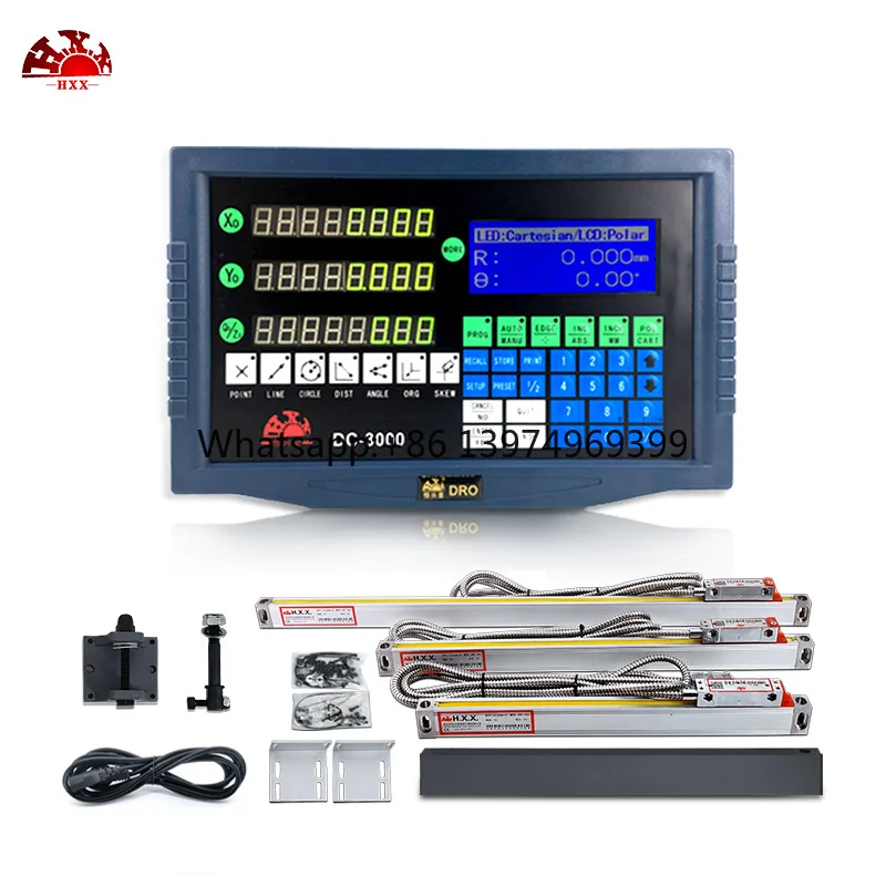 high quality lcd display 3 axis digital readout hxx dro DC-3000 and 1u ttl grating ruler for machine tool equipment