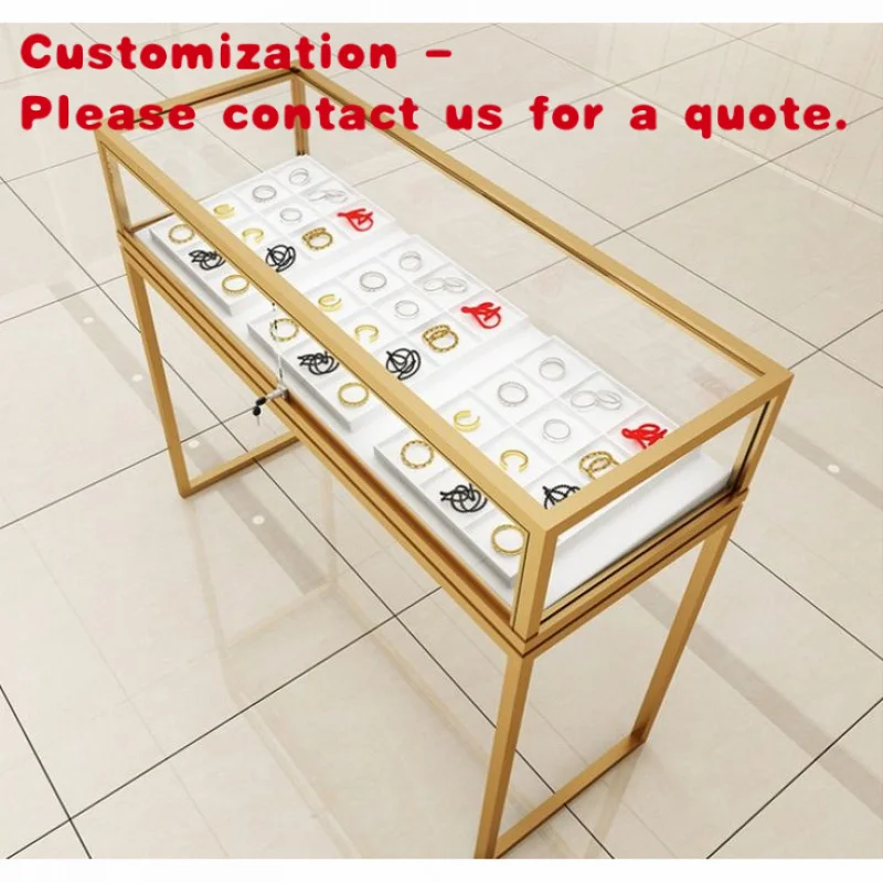 custom.Customized 3D Glass Jewelry Store Display Showcase LED Lighting Mall Kiosk Ideas Retail Shop