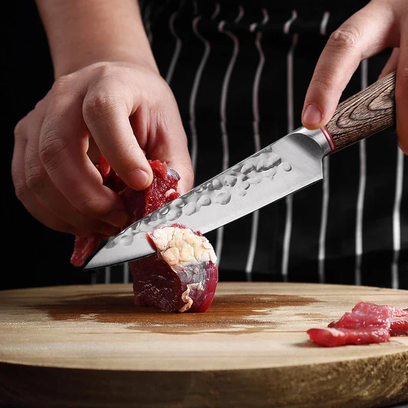 5 Zoll handgemachte geschmiedete Messer Küche Knochen Fleisch beil Edelstahl Koch koch Utility Messer Küchengerät Holzgriff