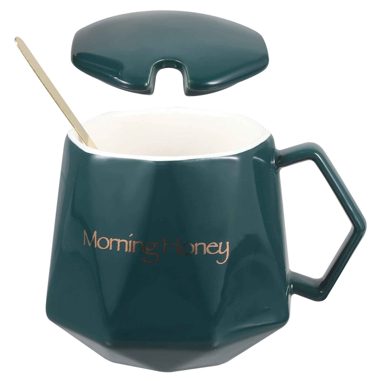 

1Set Diamond Ceramic Coffee Mug Creative Large Capacity Porcelain Tea Cup Home Office Cafe Drinking Cup