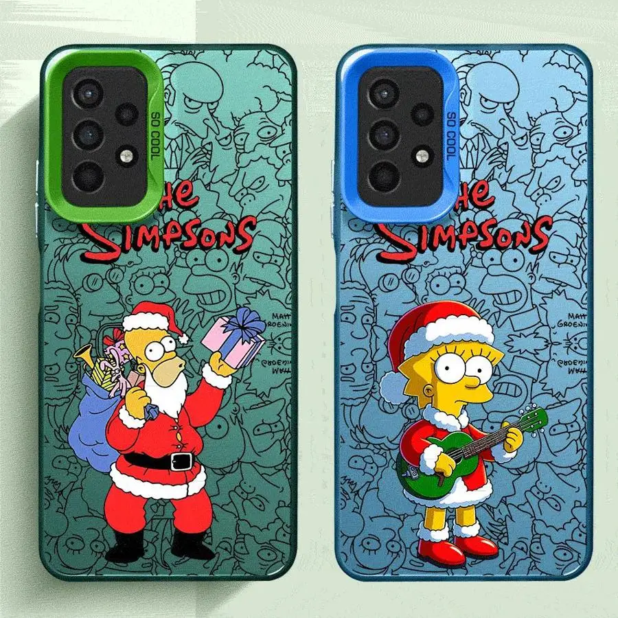 Christmas Disney The Simpsons Case for Samsung Galaxy A54 A14 A52 A12 A53 A34 A71 A13 A50 A32 A21s A23 A51 Silicone Phone Cover