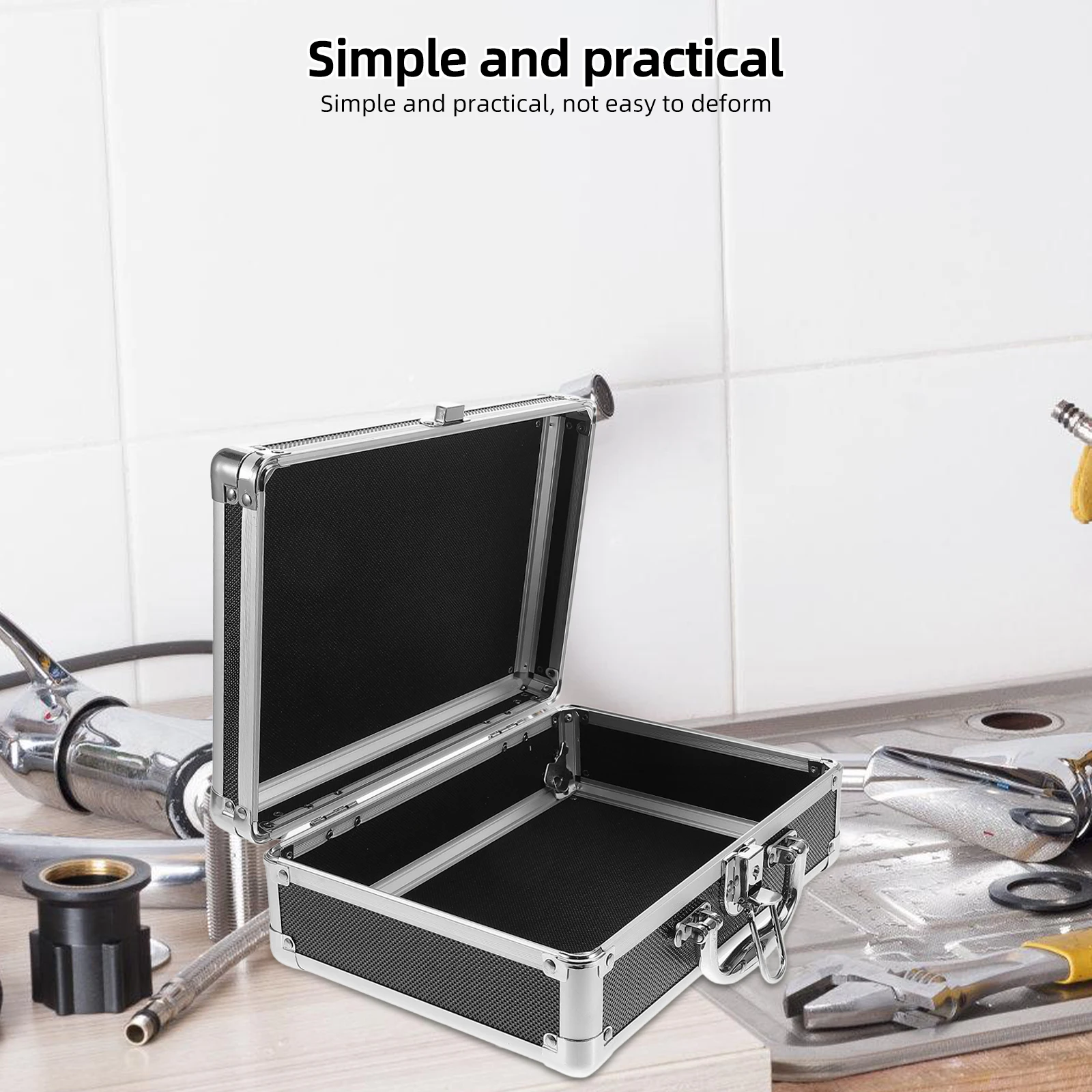 

Aluminum Alloy Toolbox Large Capacity Multi-Functional Portable Tool Box For Home Diy Storage Case Heavy Duty Metal