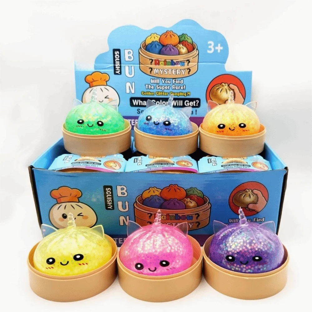 Random Slow Rebound Dumpling Squishy Soft Realistic Dumpling Squeeze Colorful Simulated Reduce Pressure Sensory Play