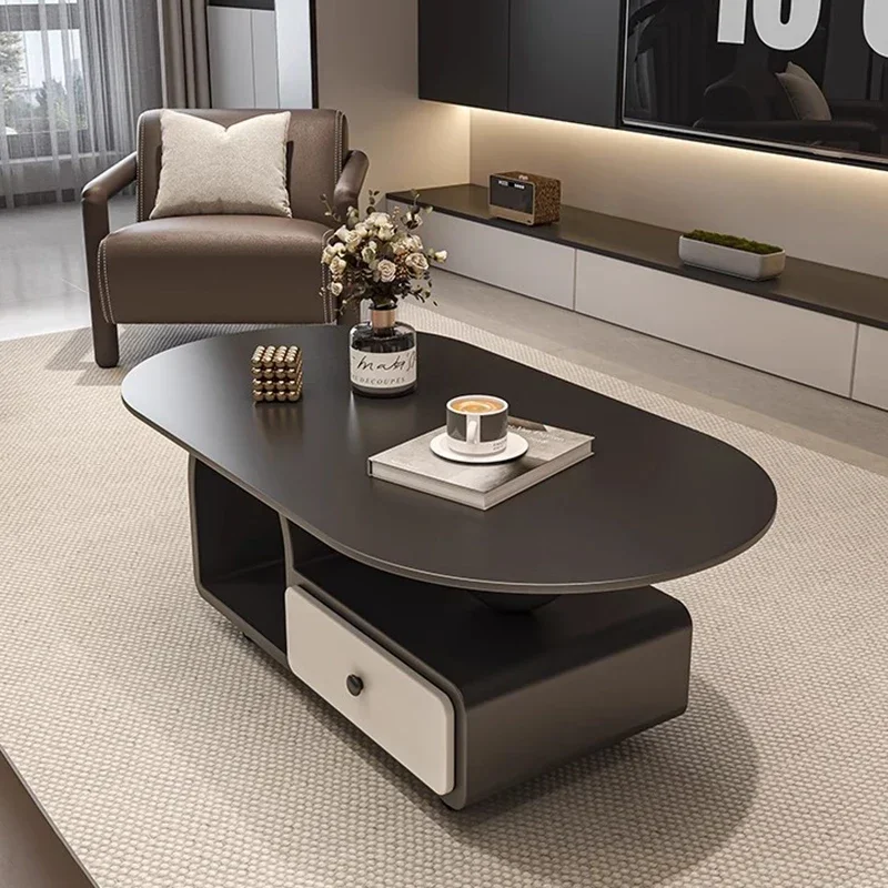 -hhVintage Luxury Coffee Table Display Modern Coffee Table Trendy Storage Side Table Mesa De Centro Living Room Furniture*