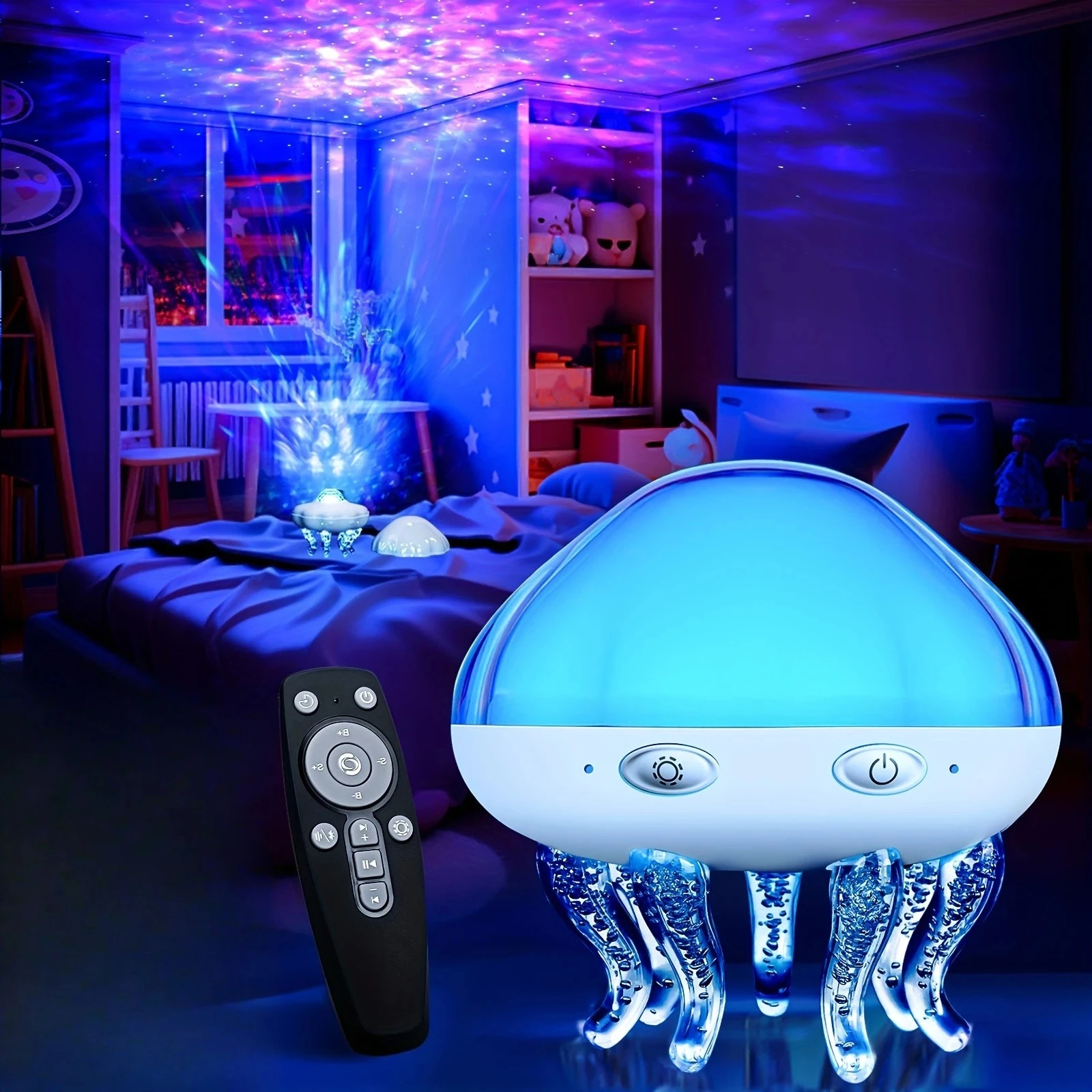 LED Starry Ocean Projection Lamp, Dynamic Star LED Night Light , Dreamy Dynamic Projector Star Ocean Light for Girls Boys Gifts