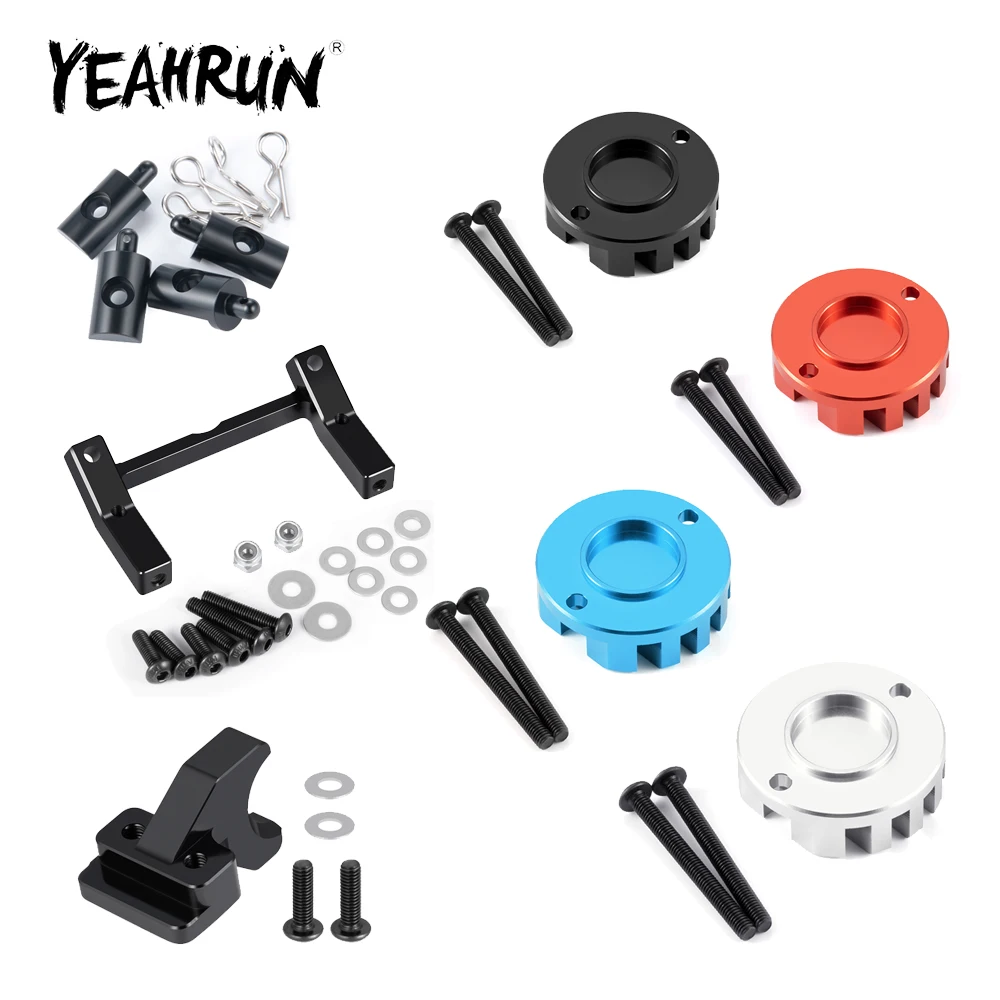 

YEAHRUN Alu Alloy Car Shell Column/Servo/крепление коробки передач/крышка двигателя для Tamiya Lunch Box 1/12 RC Monster Truck