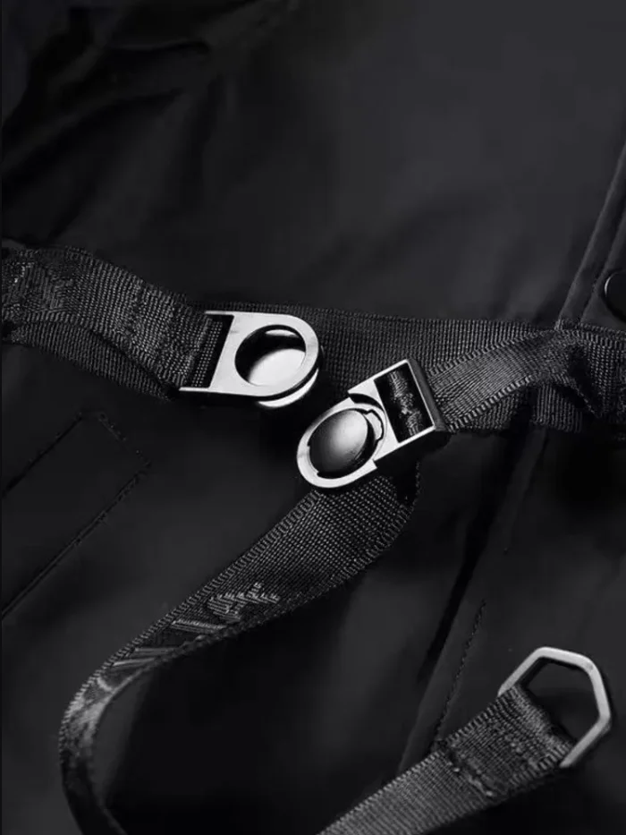 Chaqueta Bomber de estilo gótico para hombre, ropa de calle urbana masculina, abrigo negro de calavera Y2k, ropa técnica japonesa Harajuku