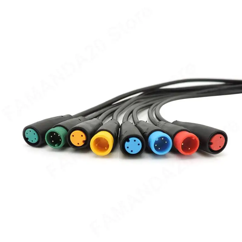 

M8 2 3 4 5 6 Pin Electric Bicycle Butt Joint Plug Connector Wiring Line Scooter Brake Cable Signal Connecting Sensor 20CM M20