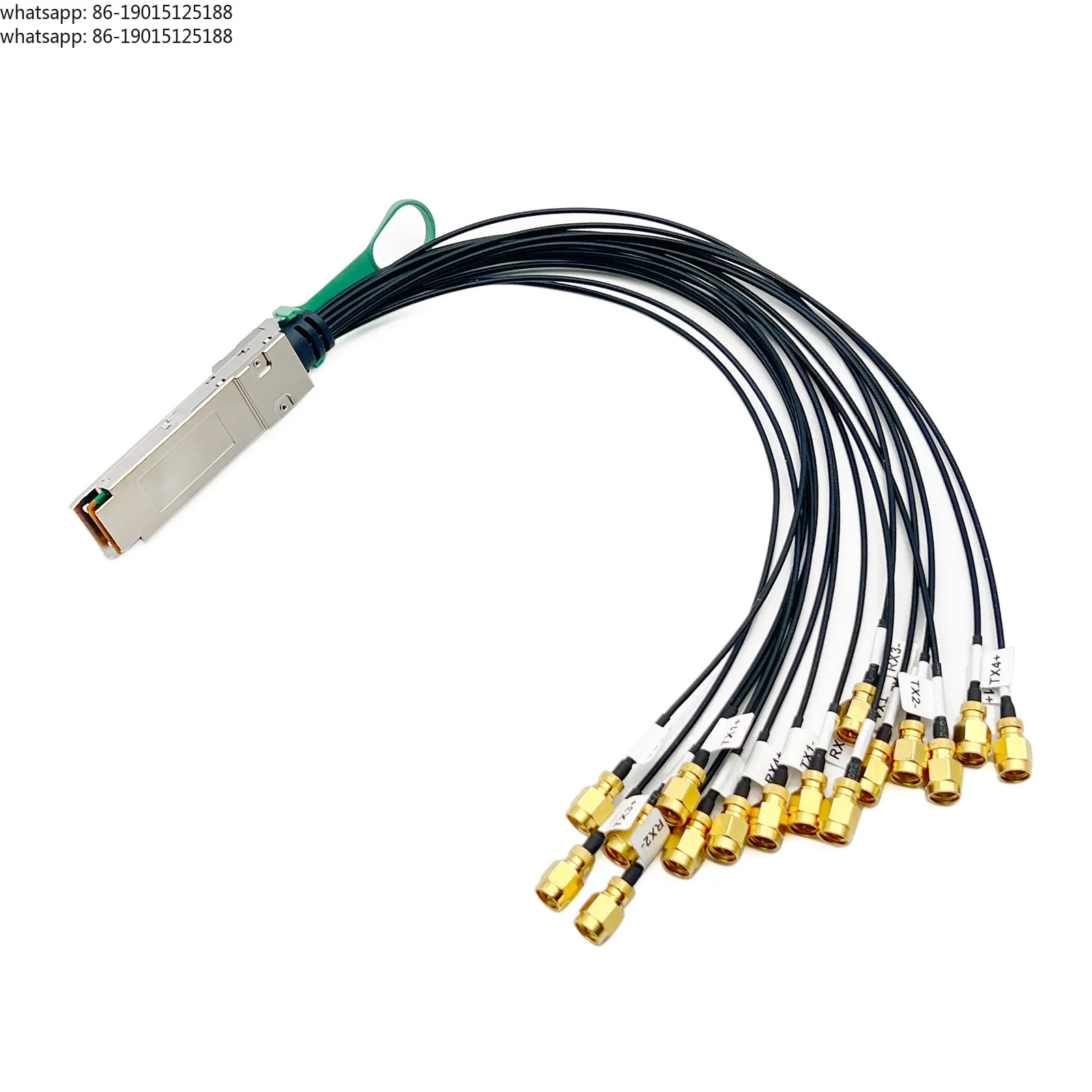 SFP + to 4 * SMA; QSFP to 16 * SMA; IL = 2.2@5GHz 30cm test line