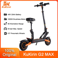 Original KuKirin G2 MAX Electric Scooter with Seat 1000W Motor 55km/h Max Speed 48V 20Ah Battery 80km Range Dual Brake E-Scooter