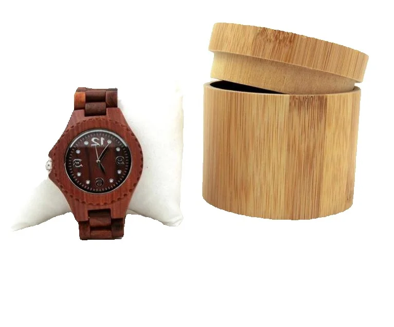 Natural Bamboo Box for Watches Jewelry Wooden Box Men Wristwatch Holder Collection Display Storage Case Gift Wholesale