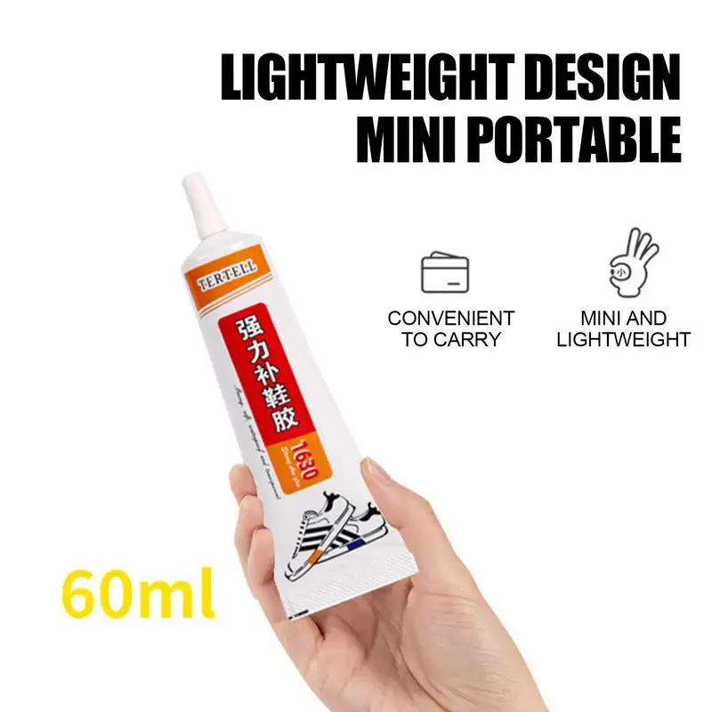 60ml Strong Shoe Glue Fix Worn Shoes Repairing Glue Sneakers Boot Sole Bond Adhesive Shoemaker Waterproof Mending Liquid Tool